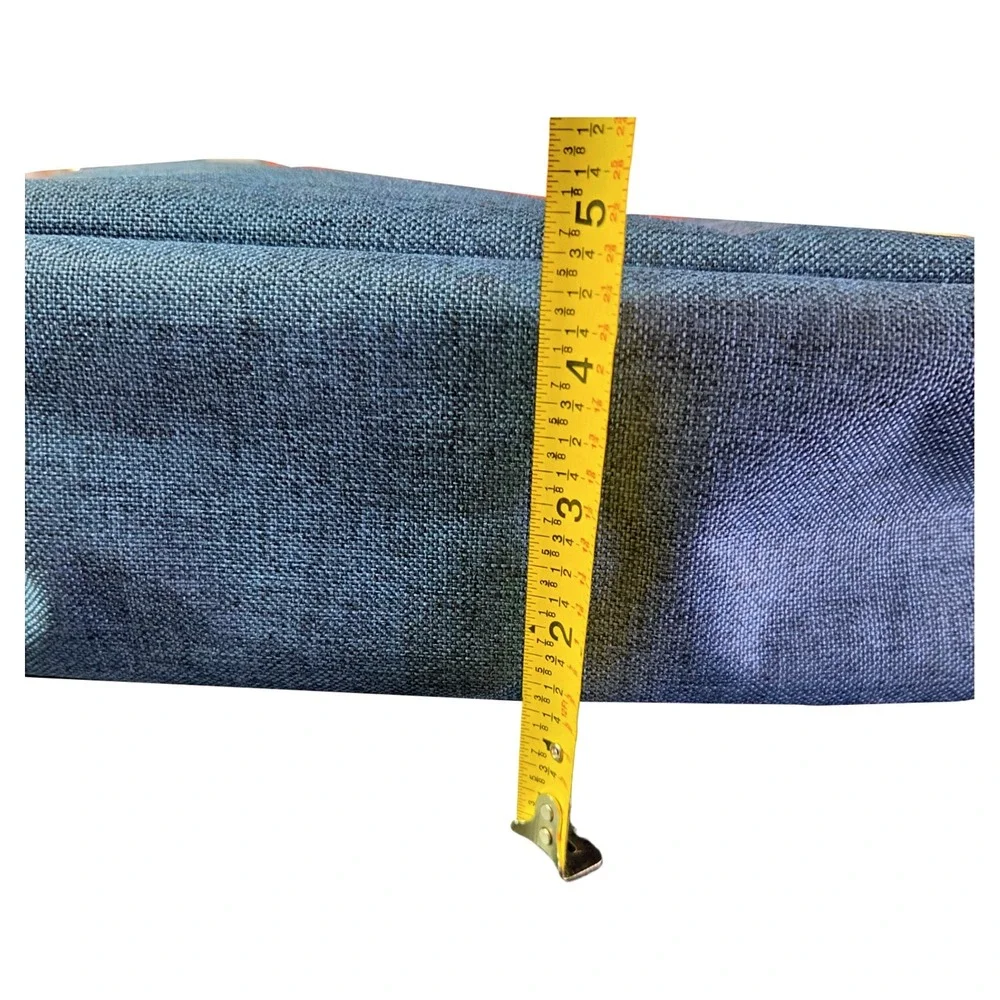 Mon Chateau Luxury Collection Blue Grey Laptop Messenger Briefcase Bag Strap New